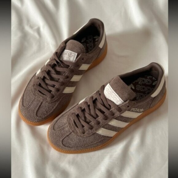 NWT Women's Adidas Handball Spezial Shoes Brown White - Picture 4 of 8